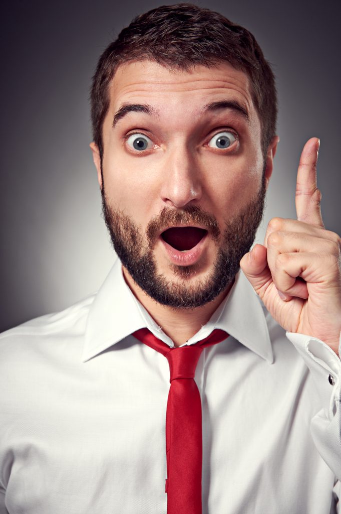 excited man have an idea